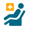 patient sitting up icon